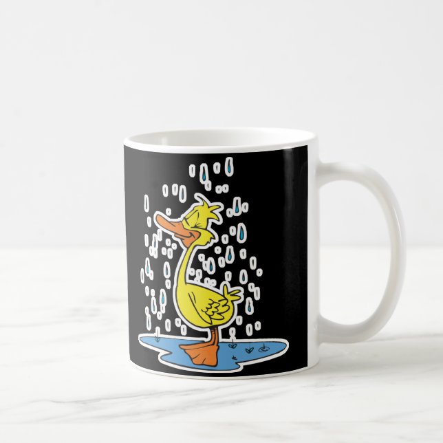 cute puddle duck in the rain coffee mug (Right)