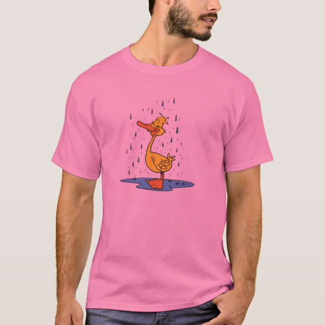 cute puddle duck in the rain T-Shirt (Front)