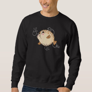 Cute Puffer Fish Ocean Diving Fishing Pufferfish Sweatshirt