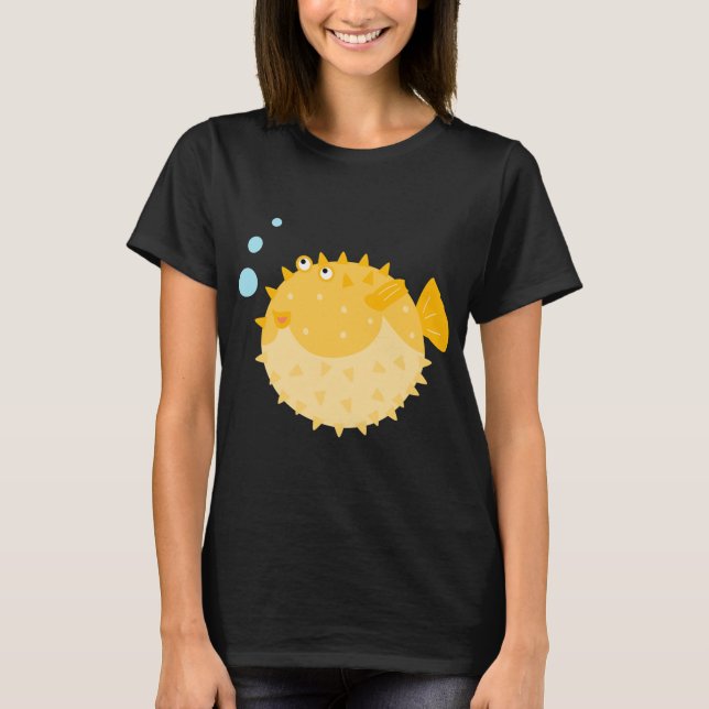 Cute Puffer Fish T-Shirt (Front)