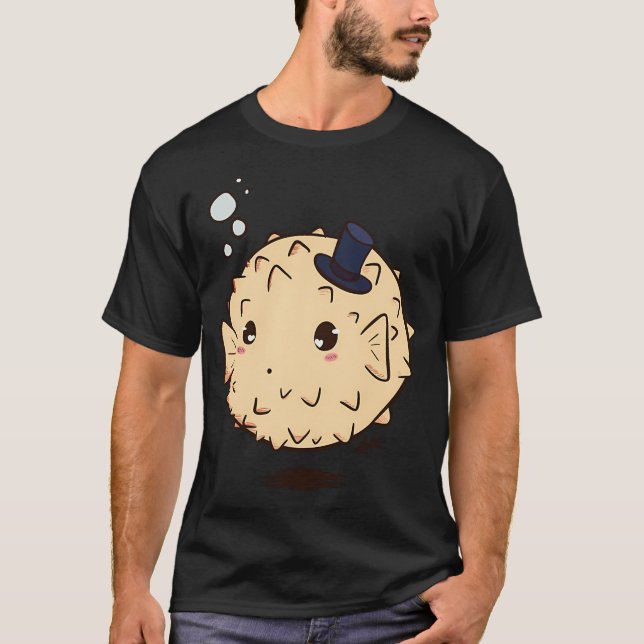 Cute Puffer Fish T-Shirt (Front)