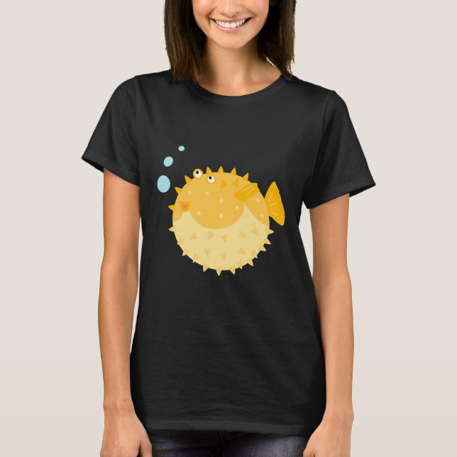 Cute Puffer Fish T-Shirt (Front)