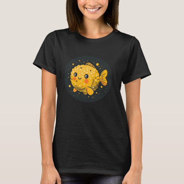 Cute Pufferfish T-Shirt (Front)