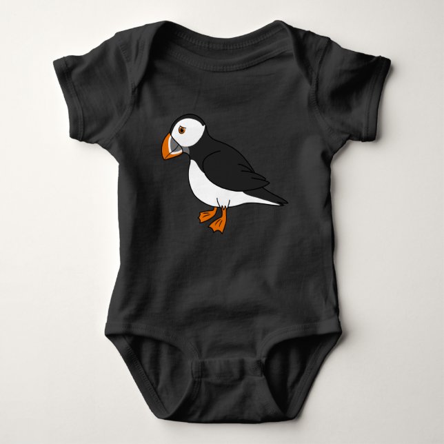 Cute Puffin Baby Bodysuit (Front)