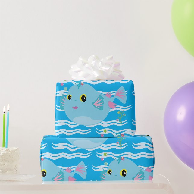 Cute Puffy Fish Wrapping Paper (Creator Uploaded)