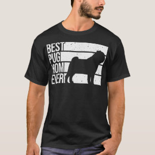 Cute Pug Art For Mum Women Breed Pet Dog Puppy Pug T-Shirt