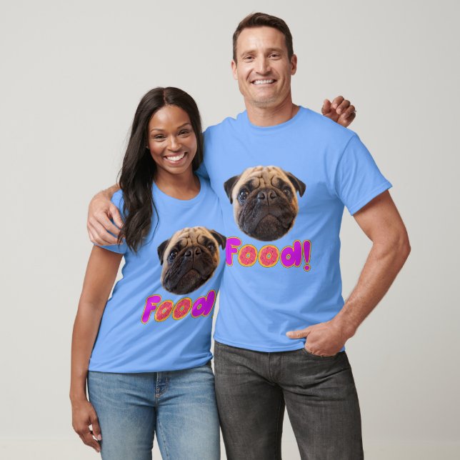Cute Pug Begging For Food T-Shirt (Unisex)