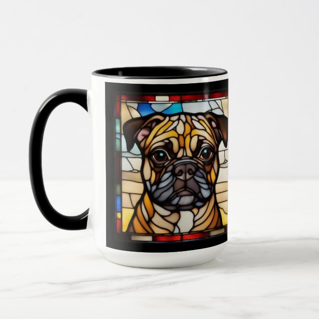 Cute Pug Ceramic Coffee Mug (Left)