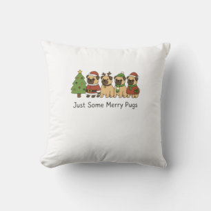 Cute Pug Christmas Gift Tee Cushion