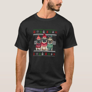 Cute Pug Christmas Ugly Sweater Family Matching Pa