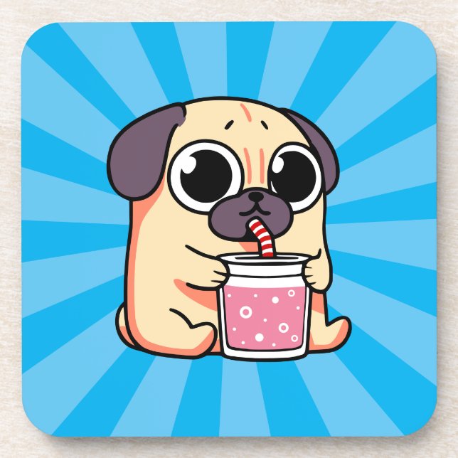 Cute Pug Coaster (Front)