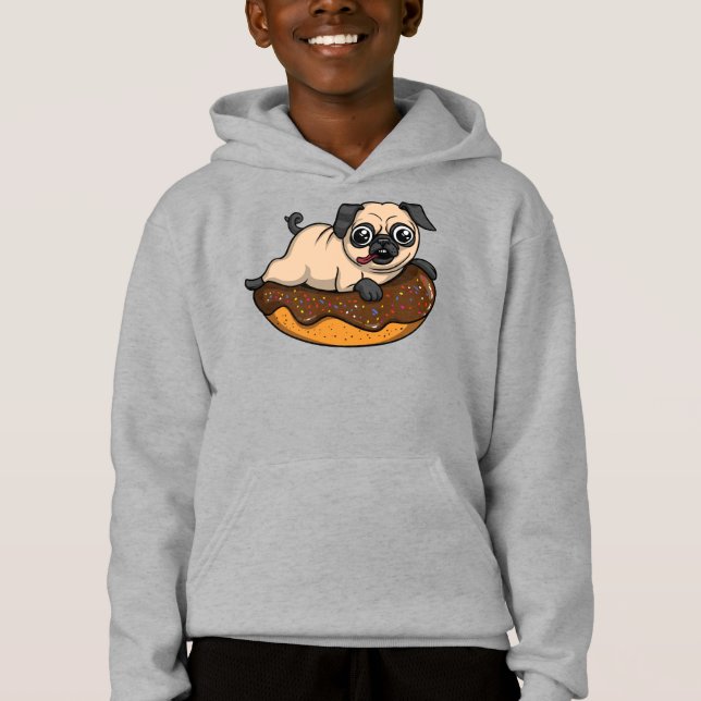 Cute Pug Dog Doughnut Lover Pet (Front)