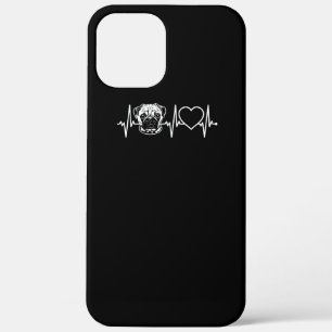Cute Pug Dog Heartbeat Love Pug Dog iPhone 12 Pro Max Case
