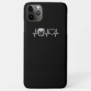 Cute Pug Dog Heartbeat   Love Pug Dog Case-Mate iPhone Case