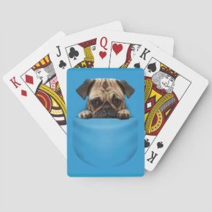 Cute Pug Dog In pocket Playing Cards