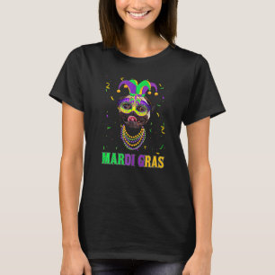Cute Pug Dog Lover Mardi Gras Carnival Party Festi T-Shirt