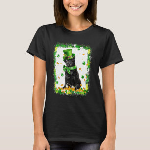 Cute Pug Dog St Patricks Day Irish Shamrock Bleach T-Shirt