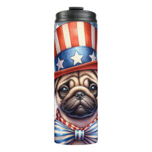 Cute Pug Dog Thermal Tumbler