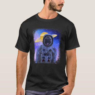 Cute Pug Dog With Astronaut Helmet Galaxy Outer Sp T-Shirt