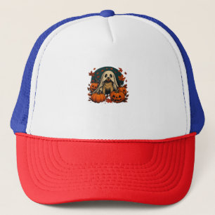 Cute Pug Dog With Pumpkins Fall Halloween Classic  Trucker Hat