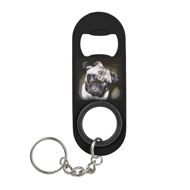 cute pug face black (Front)