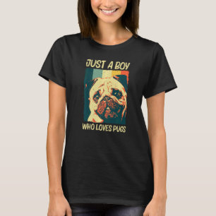Cute Pug For Boys Kids Pet Dog Puppy Breed Pug T-Shirt