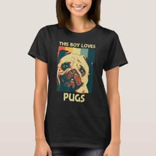 Cute Pug For Boys Kids Pet Dog Puppy Breed Pug T-Shirt