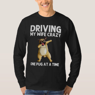 Cute Pug For Men Dad Pug Dog Dabbing Pet Dab Ani T-Shirt