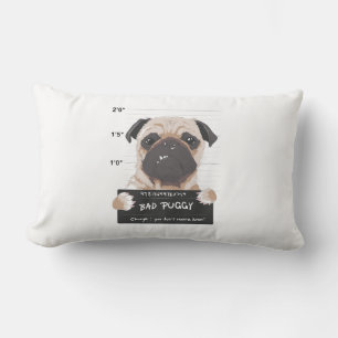 Cute Pug Gift Puppy Dog Lover Mum Fur Mama Lumbar Cushion