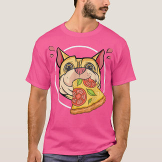Cute Pug Graphic Pizza Lover Eating Italian Food P T-Shirt