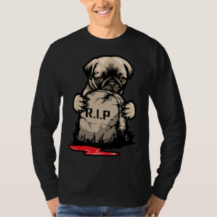 Cute Pug Grave Stone Classic T-Shirt 950