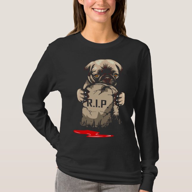 Cute Pug Grave Stone  Essential T-Shirt 962 (Front)