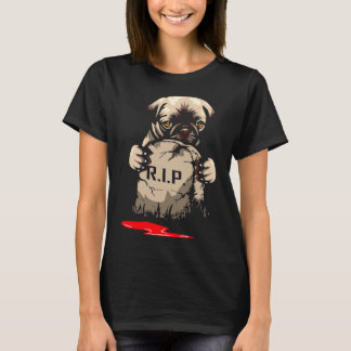 Cute Pug Grave Stone Essential T-Shirt 962