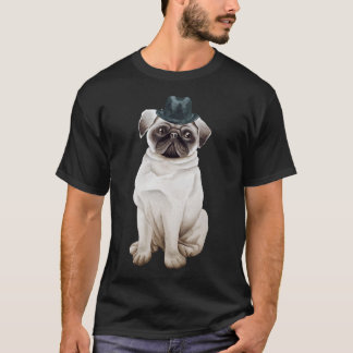 Cute pug in hat Classic 363 T-Shirt