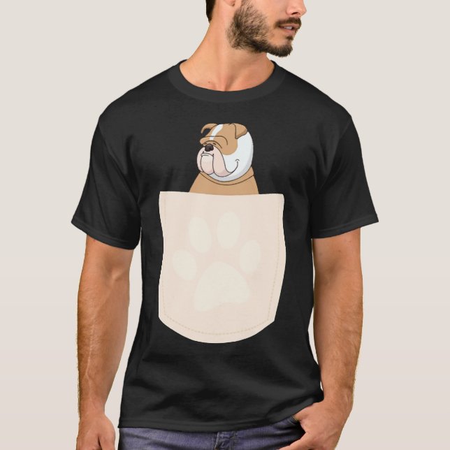 Cute Pug in Pocket Essential  939 T-Shirt (Front)