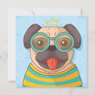 Cute Pug Invitation