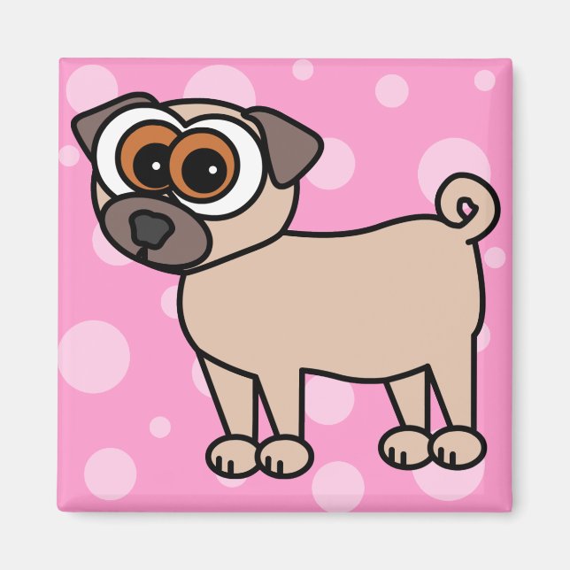 Cute Pug Magnet (Front)