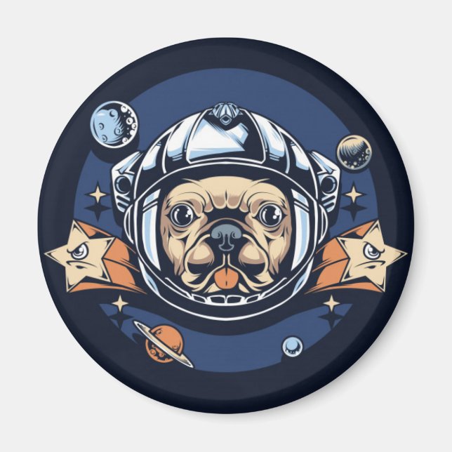 Cute Pug Magnet (Front)