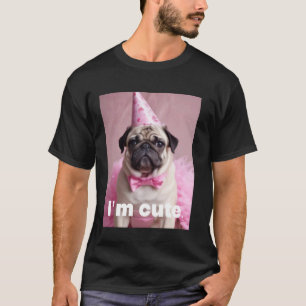 Cute Pug Pink T-Shirt