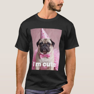 Cute Pug Pink T-Shirt
