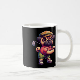 Cute Pug Playing Golf Golfer Golfing Sport Men Wom Coffee Mug