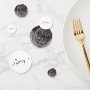 Cute Pug Puppy Birthday Confetti