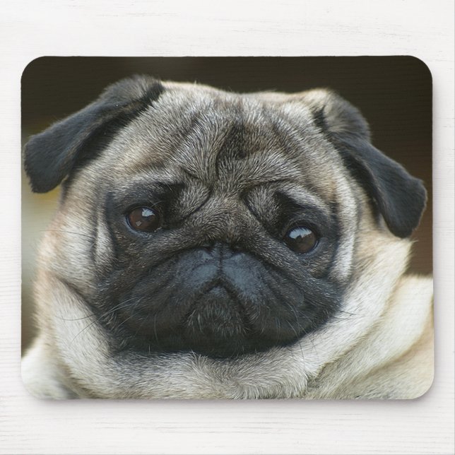 Cute Pug Puppy Dog Mousepad (Front)