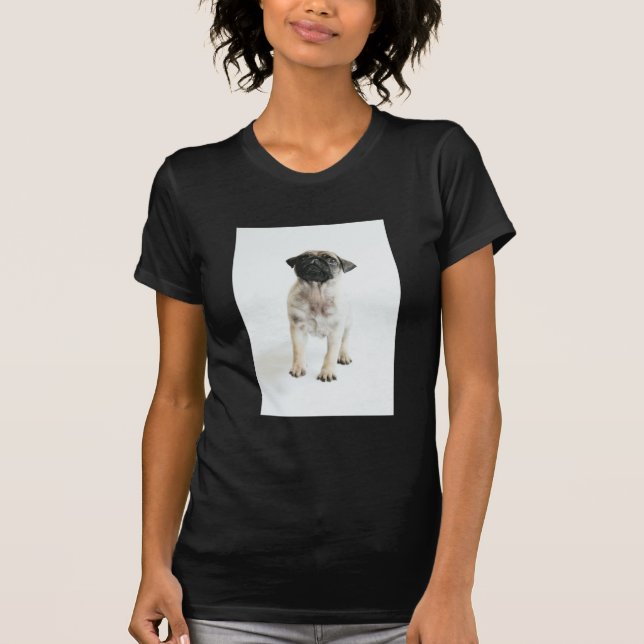 Cute Pug Puppy T-Shirt (Front)