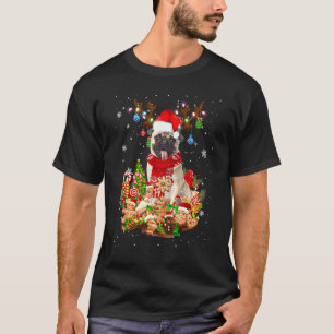 Cute Pug Reindeer Christmas Lighting Santa Xmas Pu T-Shirt