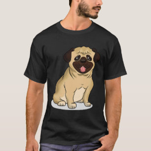 Cute Pug Sticker Design Classic T-Shirt 832