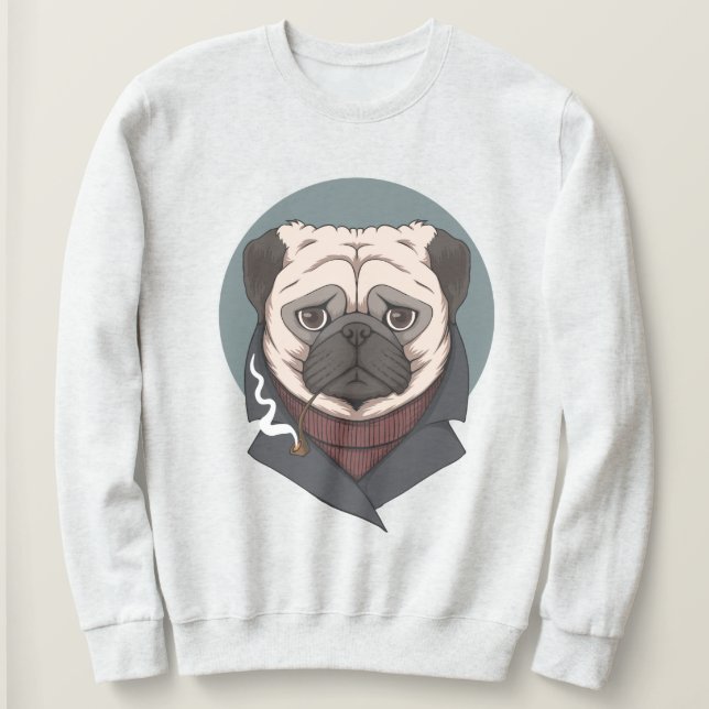 Cute Pug Sweatshirt (Design Front)