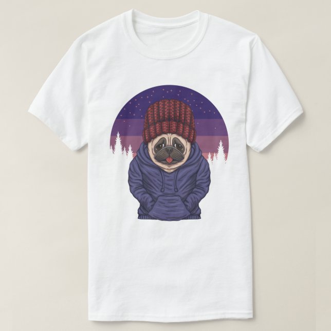 Cute Pug T-Shirt (Design Front)