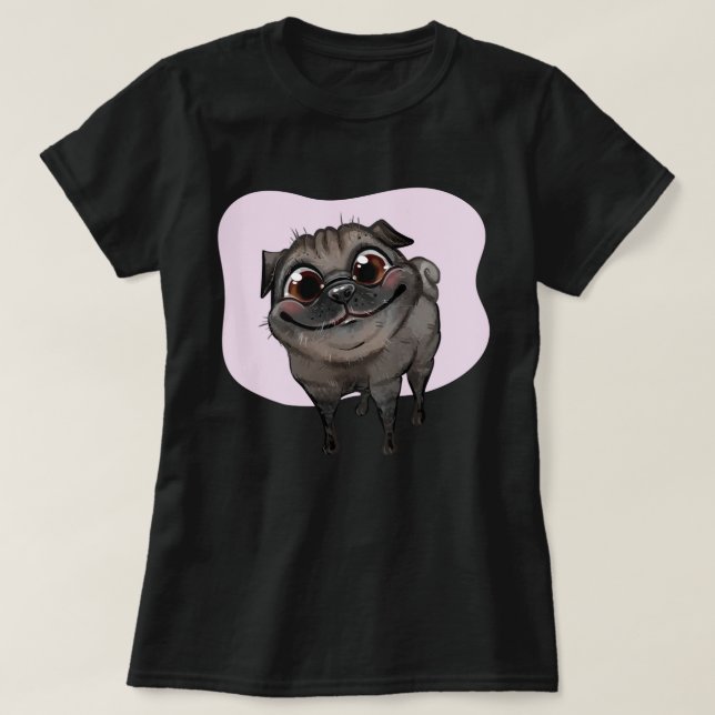 Cute Pug T-Shirt (Design Front)