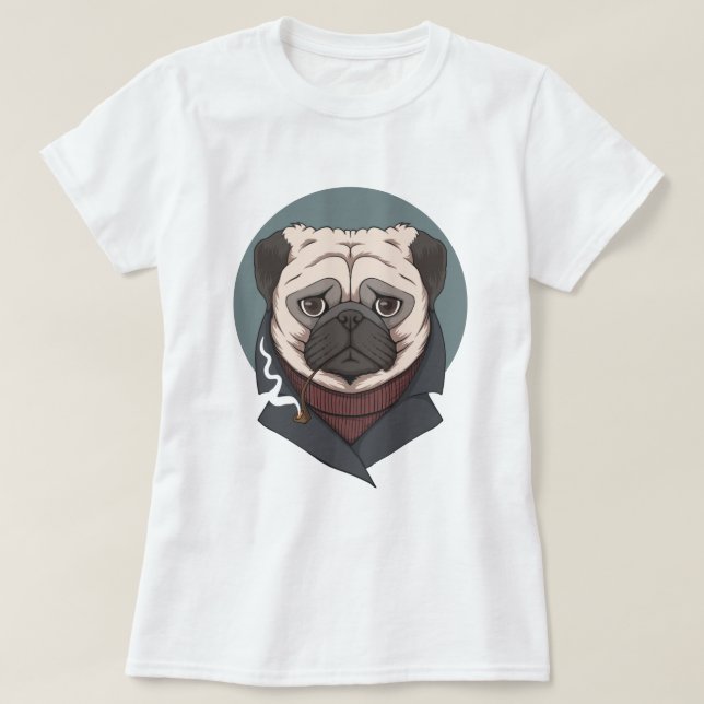 Cute Pug T-Shirt (Design Front)